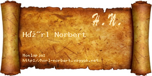 Hörl Norbert névjegykártya